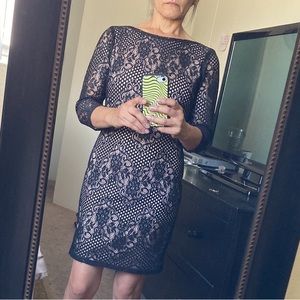 TOPSHOP Black Lace Dress